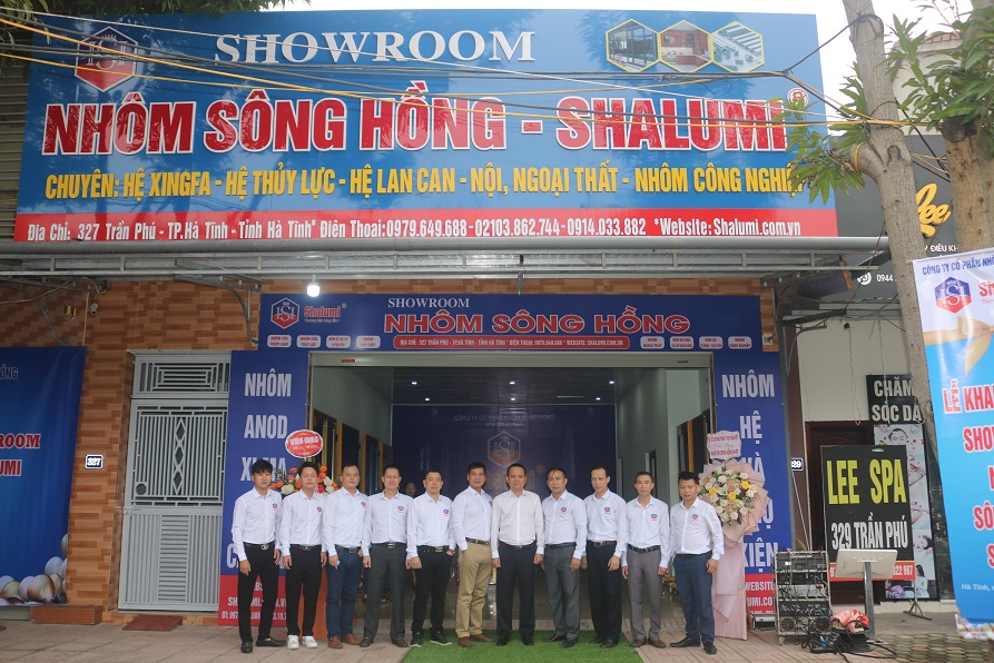 Khai trương showroom Nhôm Sông Hồng – Shalumi Hà Tĩnh, kiến tạo đa dạng Sản phẩm mới đến tay người tiêu dùng