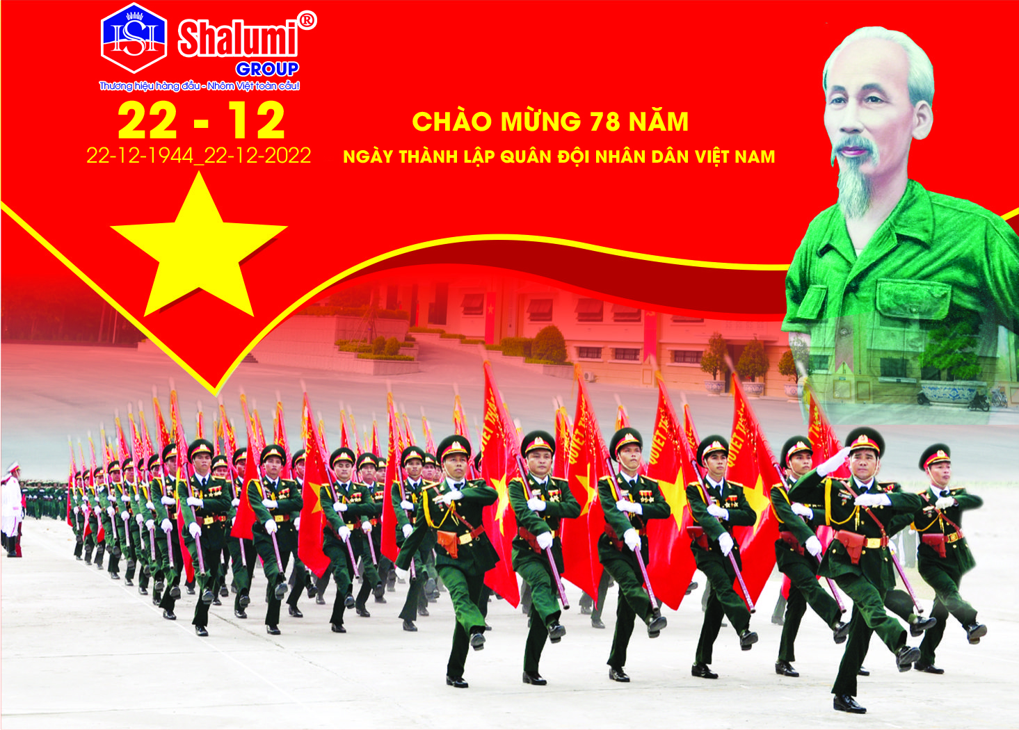 Shalumi Group Chào Mừng Kỉ Niệm 78 Năm Ngày Thành Lập Quân Đội Nhân Dân Việt Nam