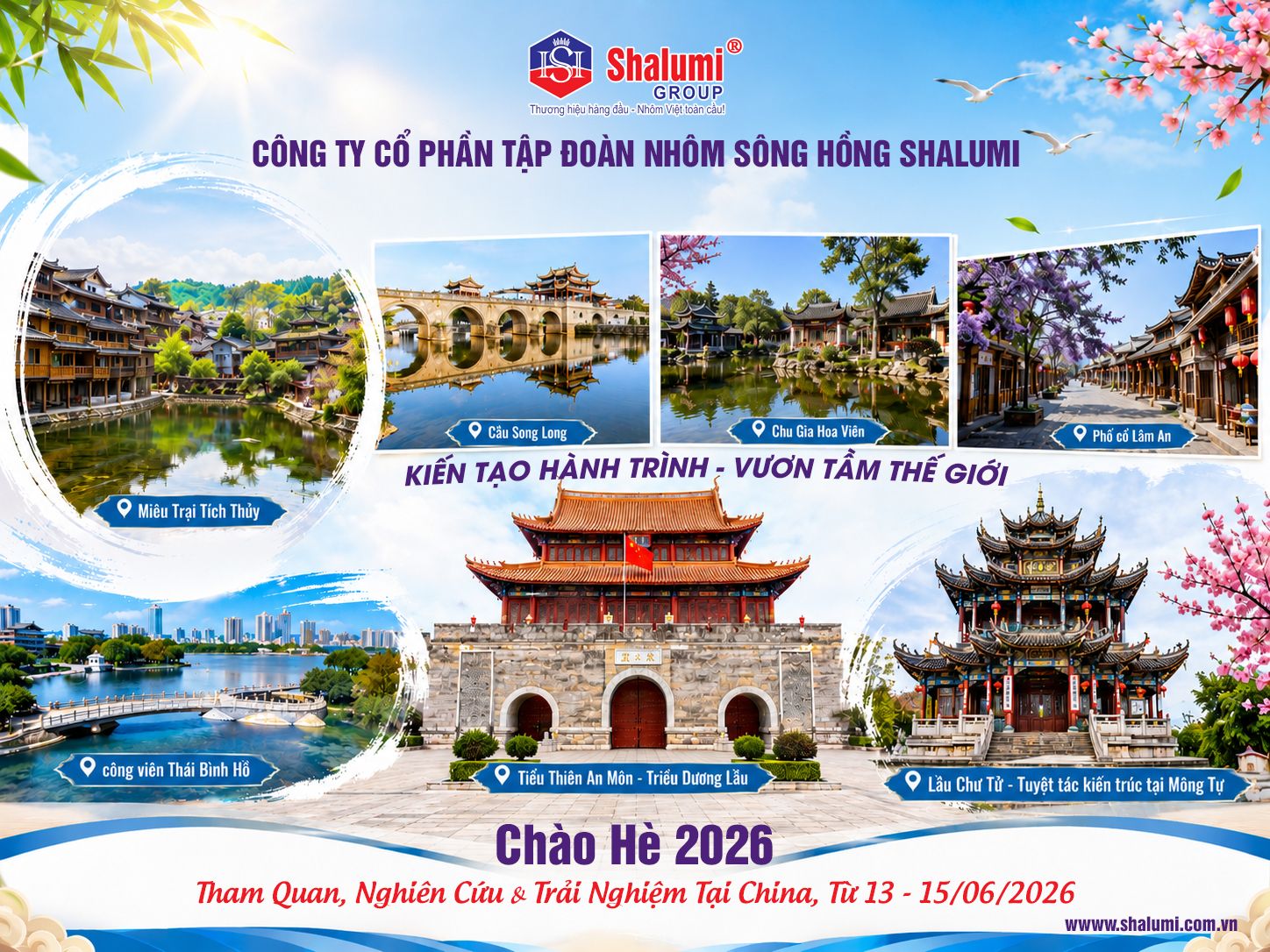 Công Ty Cổ Phần Tập Đoàn Nhôm Sông Hồng Shalumi Tham Quan, Nghiên Cứu & Trải Ngiệm Tại China, Từ 13-15/6/2026